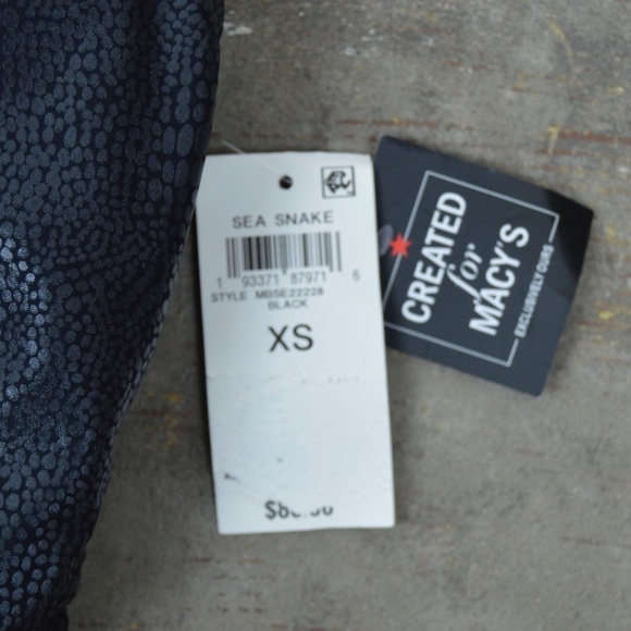 BAR III Faux Snakeskin One-Shoulder One-Piece Swimsuit, Size XS - Picture 7 of 12